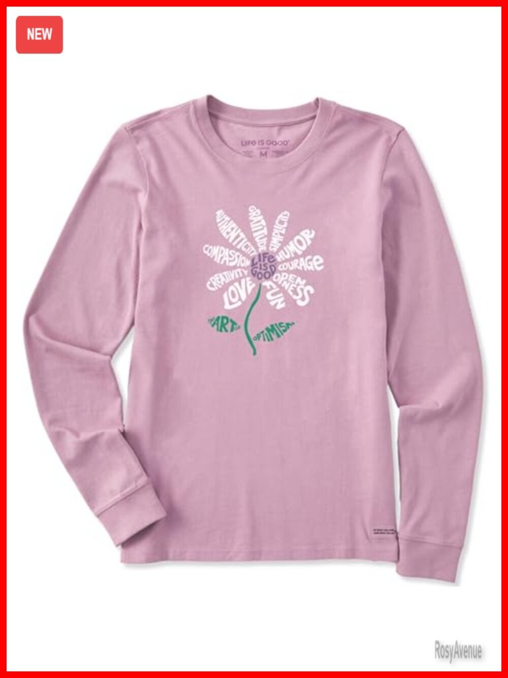 Women's Long Sleeve Graphic Cotton Tee, Superpowers Daisy